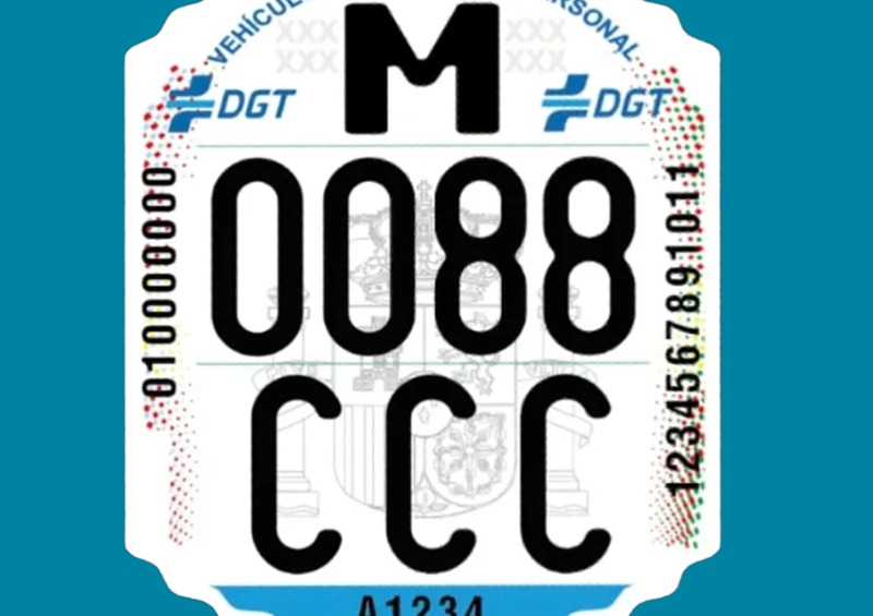 Etiqueta identificativa del patinete eléctrico