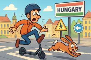 Imagen - Un conejo arrolla a conductor de patinete eléctrico en Hungría