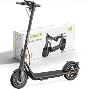 NAVEE Patinete Eléctrico Homologado DGT, 25-70km Autonomía, Frenos Tambor y Disco con E-ABS, App Móvil, Pendiente 15-24%